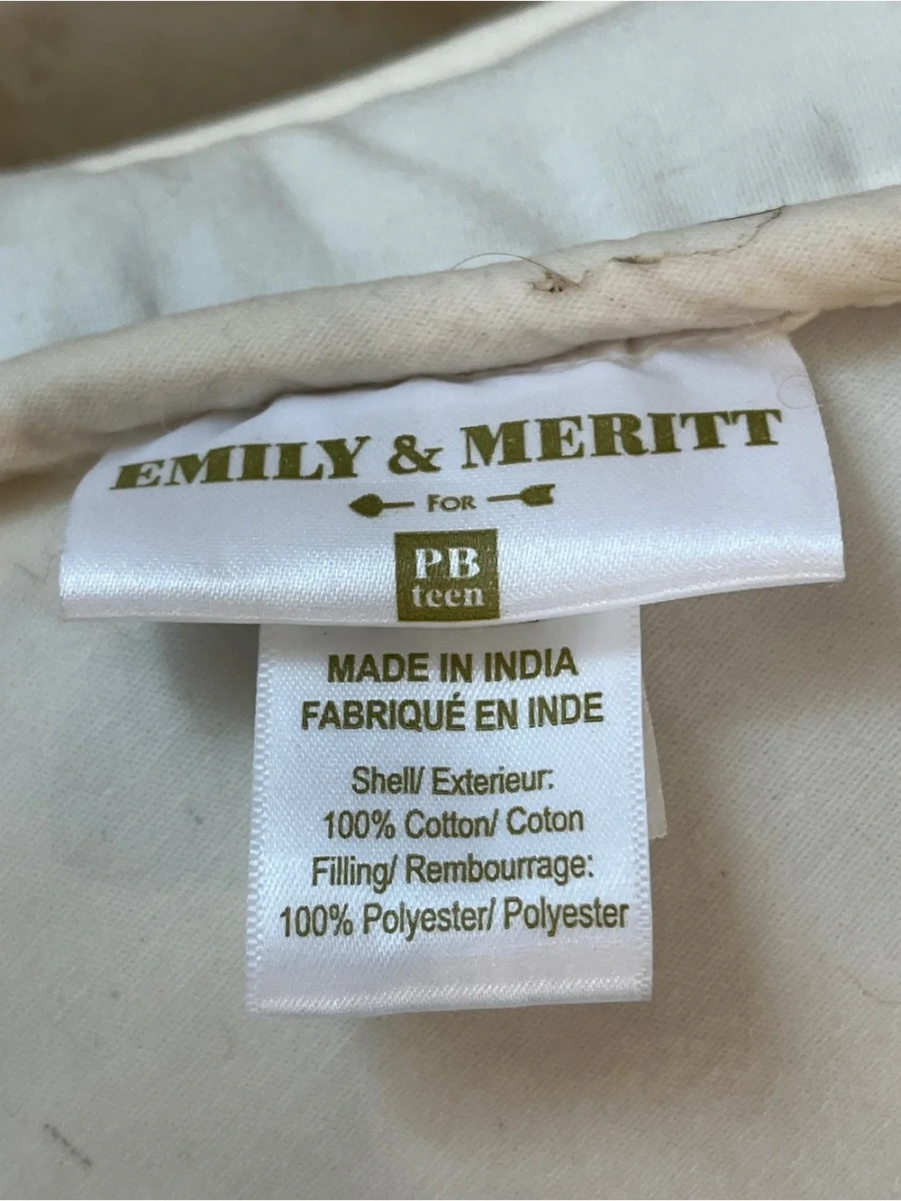Pottery Barn Teen Gold Sequin Anchor Pillow